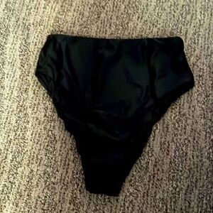 Anthropologie Maeve Tulia High Waist Bikini Bottom Black X-Small NWOT